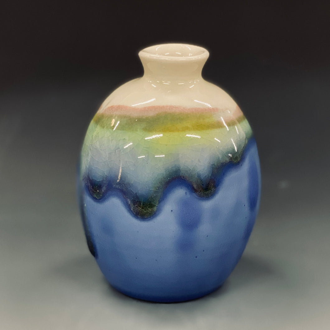 Mountain and Lakeshore Bud Vase Liz Proffetty Ceramics Item#BV3