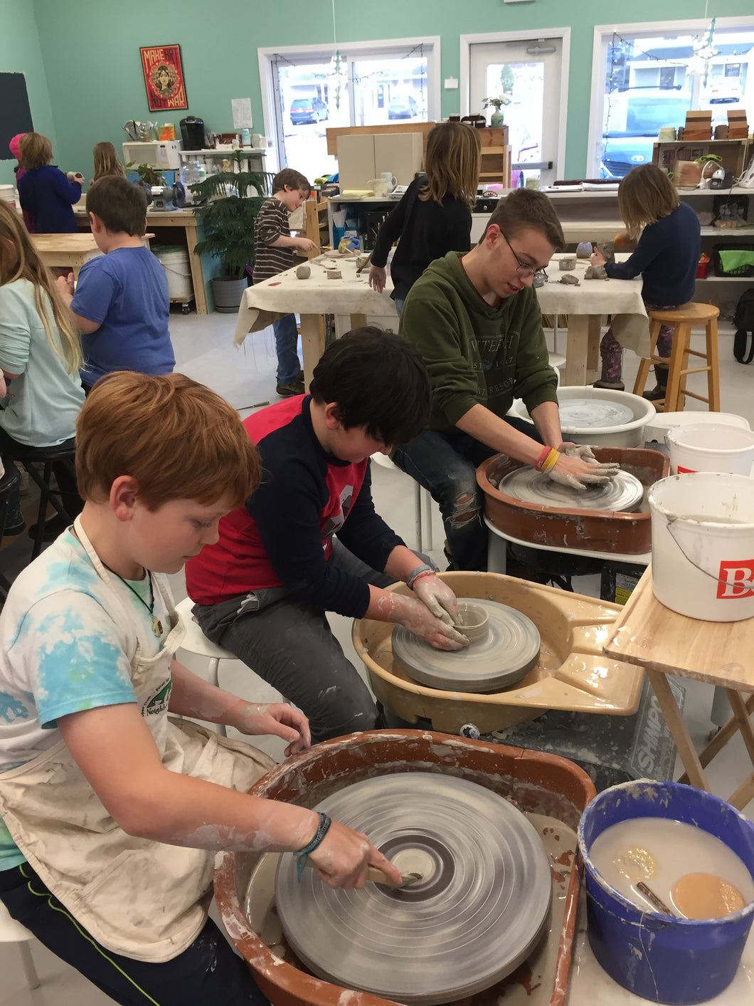 Pottery Classes for Kids with Sarah Tuesdays 10-11:30 Perfect for home-schooled kids!