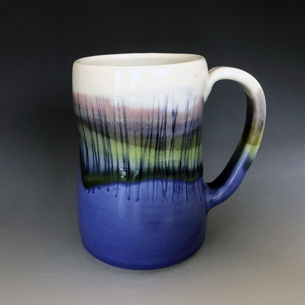 12 oz Mountain and Lakeshore Curvy Mug Liz Proffetty Ceramics Item#M14