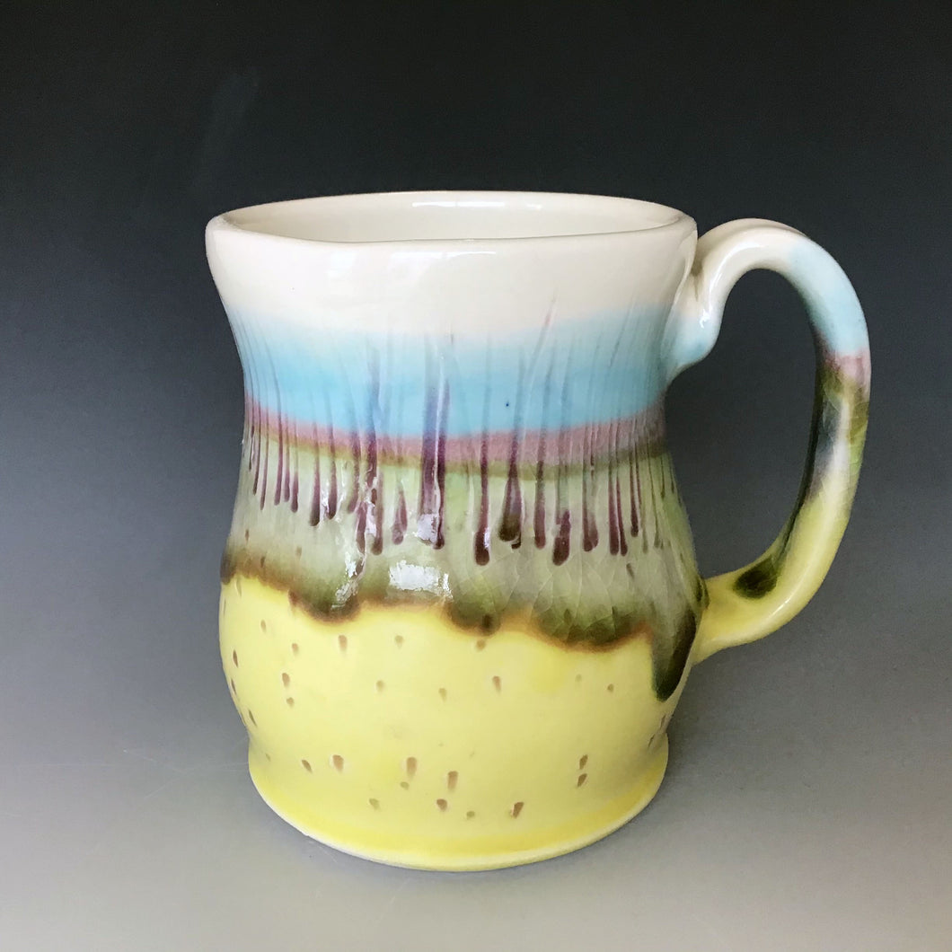 12 oz Buttercup Field Curvy Mug Liz Proffetty Ceramics Item#M19
