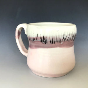 12 oz Pink Moon Field Curvy Mug Liz Proffetty Ceramics Item#M4