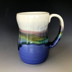 12 oz Mountain and Lakeshore Curvy Mug Liz Proffetty Ceramics Item#M8