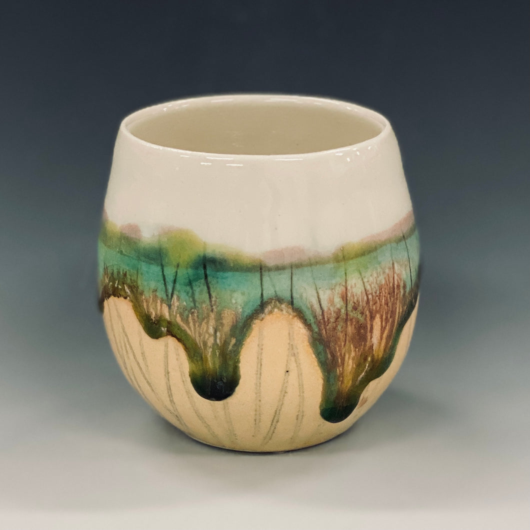Salt Marsh Wine Cup Liz Proffetty Ceramics Item#WC10