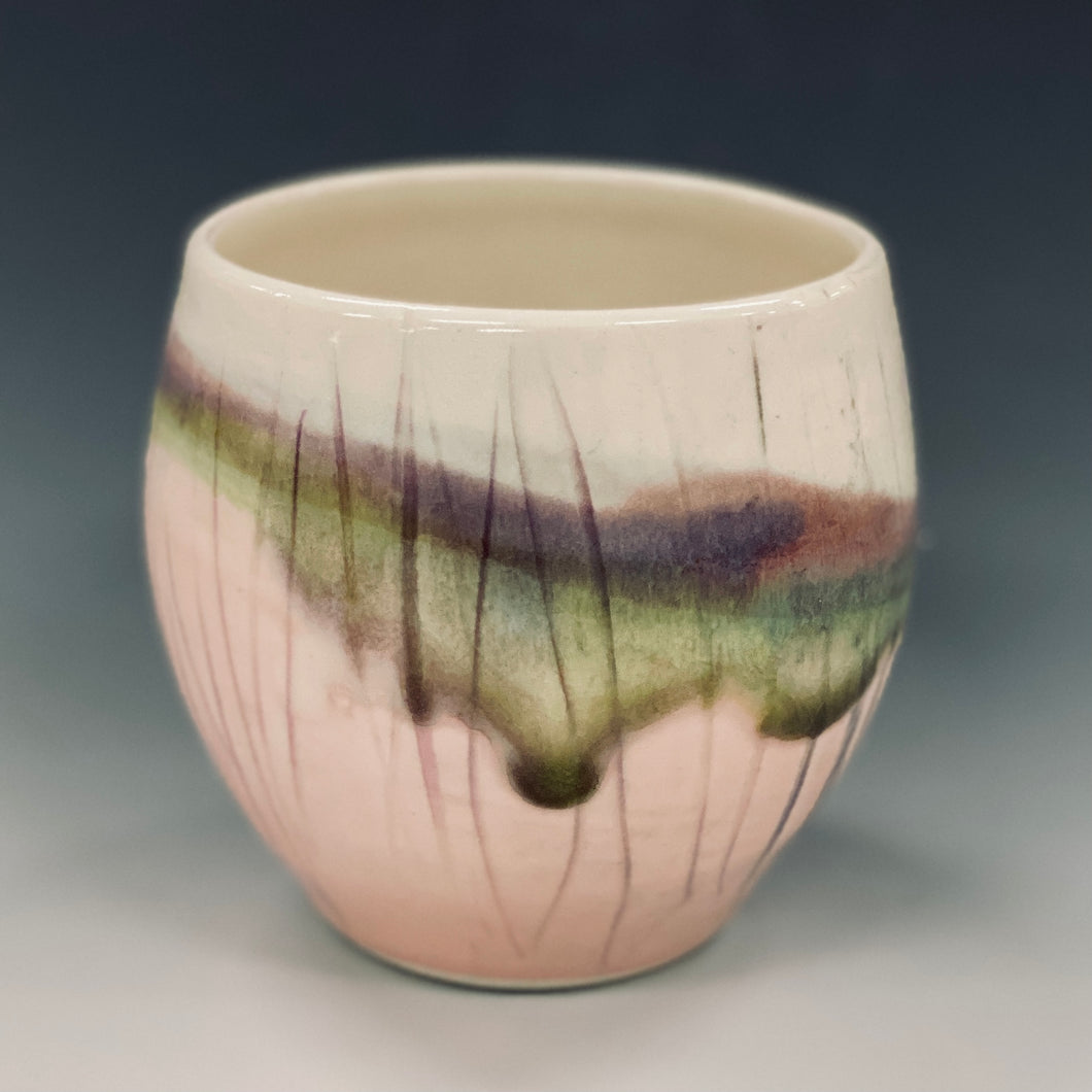 Pink Moon Wine Cup Liz Proffetty Ceramics Item#WC11